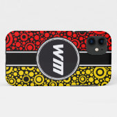 Coques Case-Mate iPhone Black Dots & Circles Grid + your backgr. & (Dos (Horizontal))