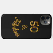 Coques Case-Mate iPhone Black et Gold 50 et Fabulous (Dos (Horizontal))