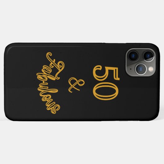 Coques Case-Mate iPhone Black et Gold 50 et Fabulous (Dos (Horizontal))