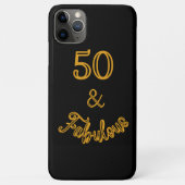 Coques Case-Mate iPhone Black et Gold 50 et Fabulous (Dos)