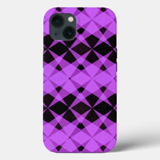 Coques Case-Mate iPhone Black et violet étoiles motif Coque-Mate iPhone ca (Verso)