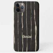 Coques Case-Mate iPhone Black & Faux Gold Stried (Dos)