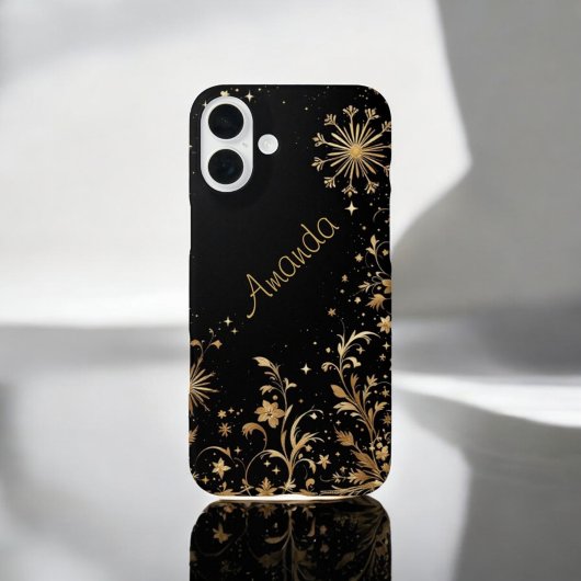 Coques Case-Mate iPhone Black Gold Bloom