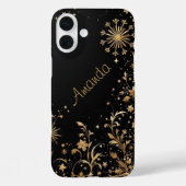 Coques Case-Mate iPhone Black Gold Bloom (Verso)