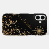 Coques Case-Mate iPhone Black Gold Bloom (Verso (horizontal))