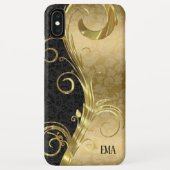 Coques Case-Mate iPhone Black Gold Damask Gold (Dos)