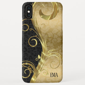 Case-Mate iPhone Case Black Gold Damask Gold