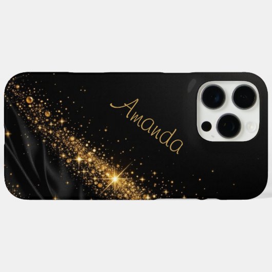 Coques Case-Mate iPhone Black Gold Fusion (Verso (horizontal))