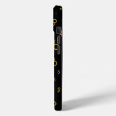 Coques Case-Mate iPhone Black Gold Luxury Numéros Devise Symboles Motif (Verso / Gauche)