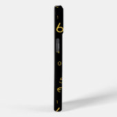 Coques Case-Mate iPhone Black Gold Luxury Numéros Devise Symboles Motif (Verso / Droite)