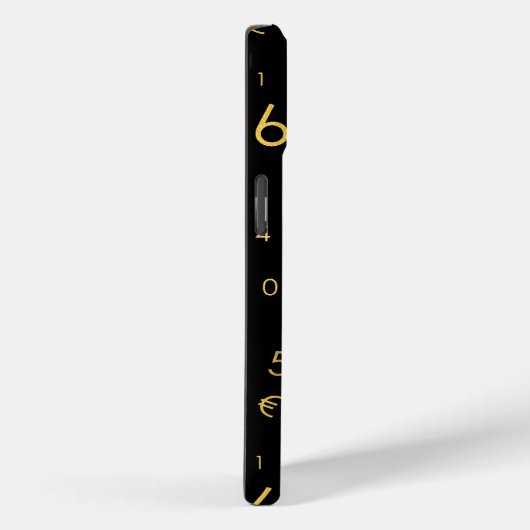 Coques Case-Mate iPhone Black Gold Luxury Numéros Devise Symboles Motif (Verso / Droite)