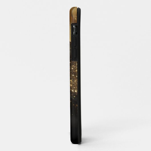 Coques Case-Mate iPhone Black Gold Prinkle (Dos/Gauche)