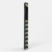 Coques Case-Mate iPhone Black Gold Turquoise ZigZag (Dos/Droite)