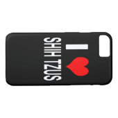Coques Case-Mate iPhone BLACK I Love Shih tzus Téléphone Case (Dos (Horizontal))