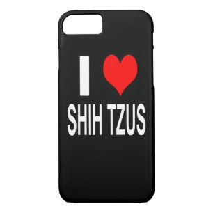 Case-Mate iPhone Case BLACK I Love Shih tzus Téléphone Case