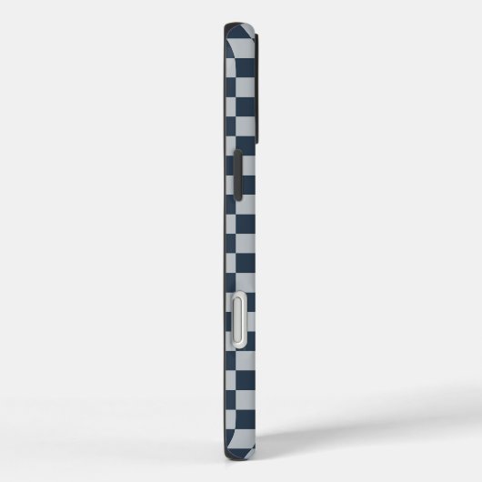 Coques Case-Mate iPhone Black ice checkered board pattern (Verso / Droite)