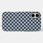 Coques Case-Mate iPhone Black ice checkered board pattern (Verso (horizontal))