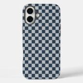 Coques Case-Mate iPhone Black ice checkered board pattern (Verso)