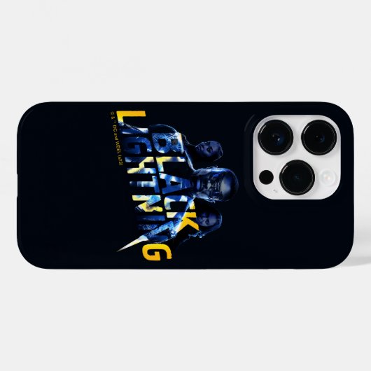 Coques Case-Mate iPhone Black Lightning Heroes (Verso (horizontal))