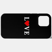 Coques Case-Mate iPhone Black LOVE moderne noir et blanc (Verso (horizontal))