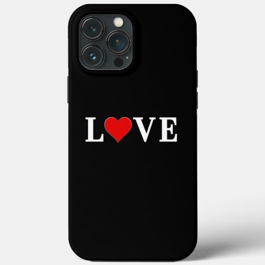 Coques Case-Mate iPhone Black LOVE moderne noir et blanc (Verso)
