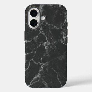 Coques iPhone 16 Black Marble