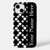 Coques Case-Mate iPhone Black Mod Ball Design avec nom (Verso)