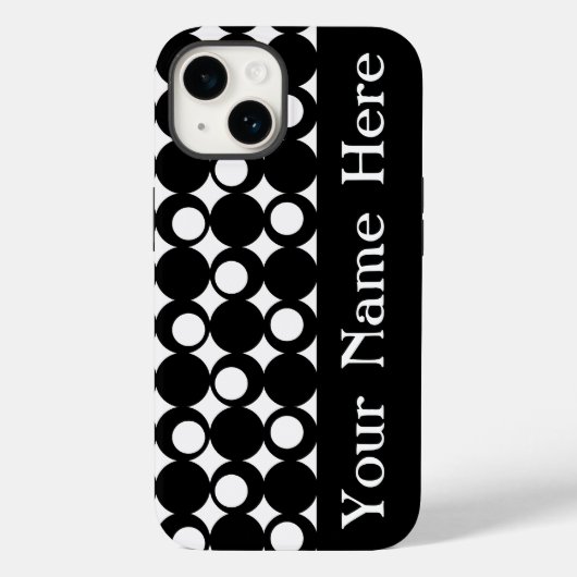 Coques Case-Mate iPhone Black Mod Ball Design avec nom (Verso)
