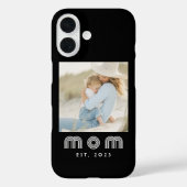 Coques Case-Mate iPhone Black Mom Established Retro Script Photo (Verso)