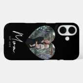 Coques Case-Mate iPhone Black Mom Established Script Heart Photo (Verso (horizontal))