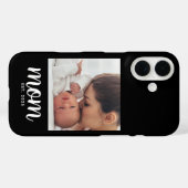 Coques Case-Mate iPhone Black Mom Established Script Photo (Verso (horizontal))