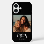 Coques Case-Mate iPhone Black Mom Established Script Photo (Verso)