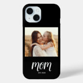 Coques Case-Mate iPhone Black Mom Established Script Photo (Verso)