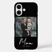 Coques Case-Mate iPhone Black Mom Established Script Photo (Verso)