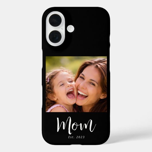 Coques Case-Mate iPhone Black Mom Established Script Photo (Verso)