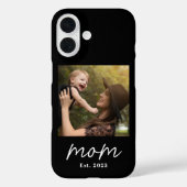 Coques Case-Mate iPhone Black Mom Established Script Photo (Verso)