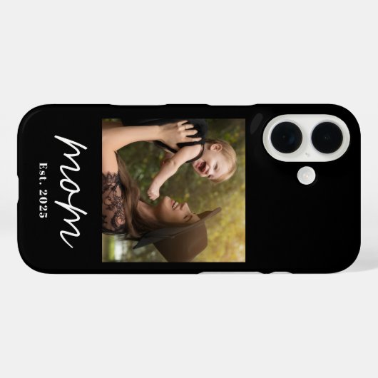 Coques Case-Mate iPhone Black Mom Established Script Photo (Verso (horizontal))