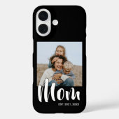 Coques Case-Mate iPhone Black Mom Established Script Photo (Verso)