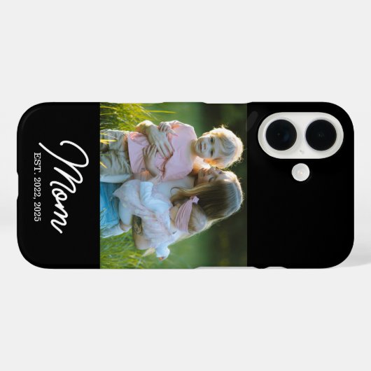 Coques Case-Mate iPhone Black Mom Established Script Photo Case-Mate (Verso (horizontal))