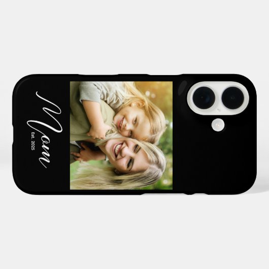 Coques Case-Mate iPhone Black Mom Established Script Photo Case-Mate (Verso (horizontal))