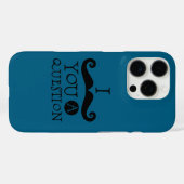 Coques Case-Mate iPhone Black Mustache You A Question Humour Fête des père (Verso (horizontal))