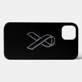 Coques Case-Mate iPhone Black on Black Ribbon Aware (Verso (horizontal))