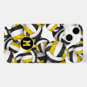 Coques Case-Mate iPhone Black or monogrammed filles volleyball (Verso (horizontal))