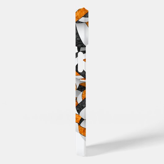 Coques Case-Mate iPhone Black orange monogrammed filles volleyball (Verso / Droite)