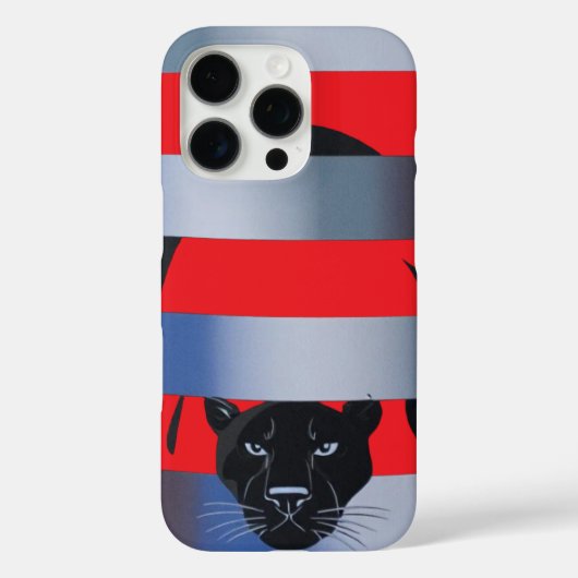 Coques Case-Mate iPhone Black Panther Peeking Through Stripes – Sleek Mini (Verso)