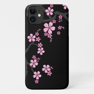 Case-Mate iPhone Case Black Pink Sakura design japonais ::