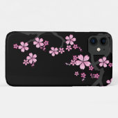 Coques Case-Mate iPhone Black Pink Sakura design japonais :: (Dos (Horizontal))