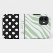 Coques Case-Mate iPhone Black Polka Dot Green Zebra Imprimer iPhone 5 Coqu (Dos (Horizontal))