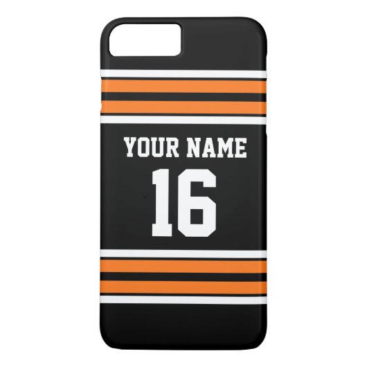 Coques Case-Mate iPhone Black Pumpkn Orange Team Jersey Numéro personnalis (Dos)
