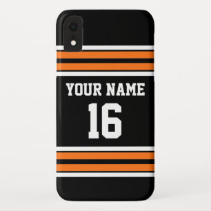Case-Mate iPhone Case Black Pumpkn Orange Team Jersey Numéro personnalis